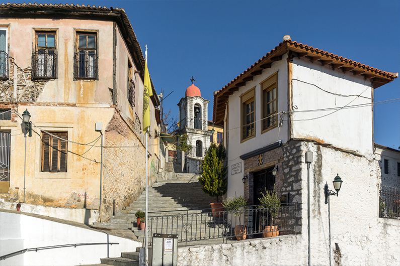 795w x 530h Nestos River and the colours of Xanthi KAV 02 Orthodox church in old town of Xanthi