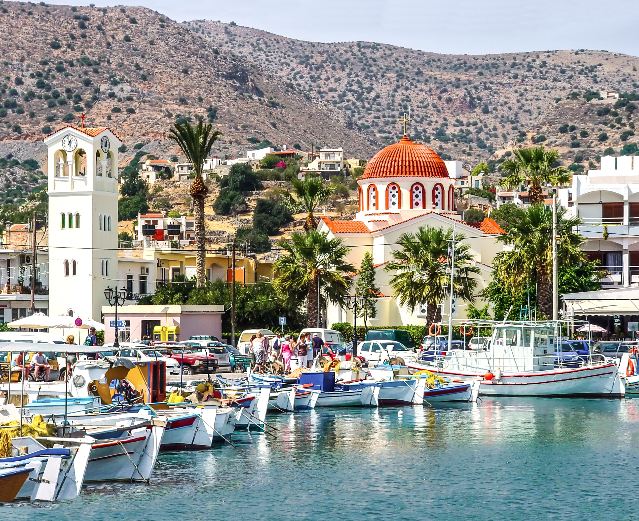 Harbor town of Elounda on the island of Crete iStock 1059321570